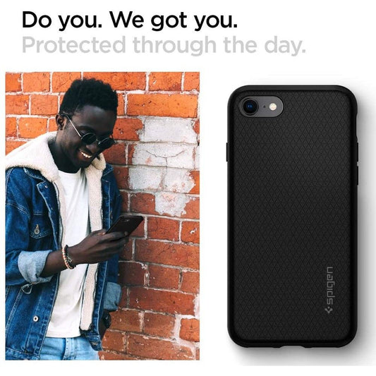 Futrola za Apple iPhone SE (2022) / SE (2020) / 8 / 7, Spigen, Liquid Air, Crna 042CS20511