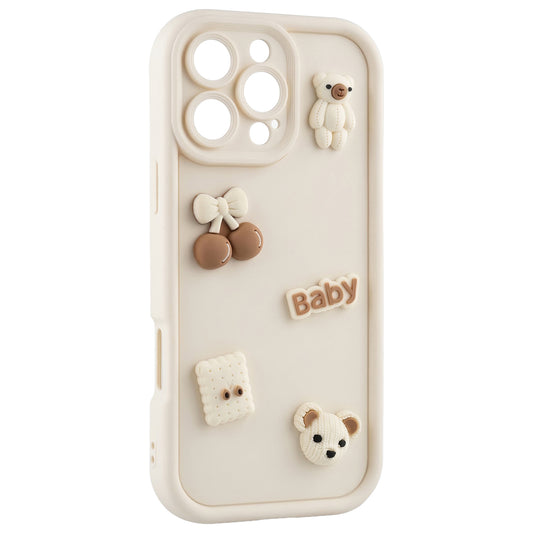 Futrola za Apple iPhone 14, OEM, Ultra Trendy 3D Bear, Bež