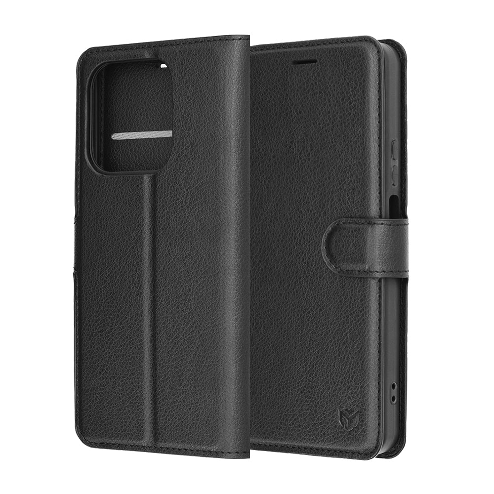 Futrola za Honor 400 Smart 4G / X7d 4G / 400 Smart 5G, Techsuit, Leather Folio, Crna