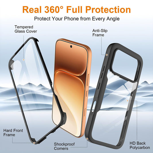 Futrola za Honor 600 Pro / 600, Techsuit, ColorVerse 360, Crna