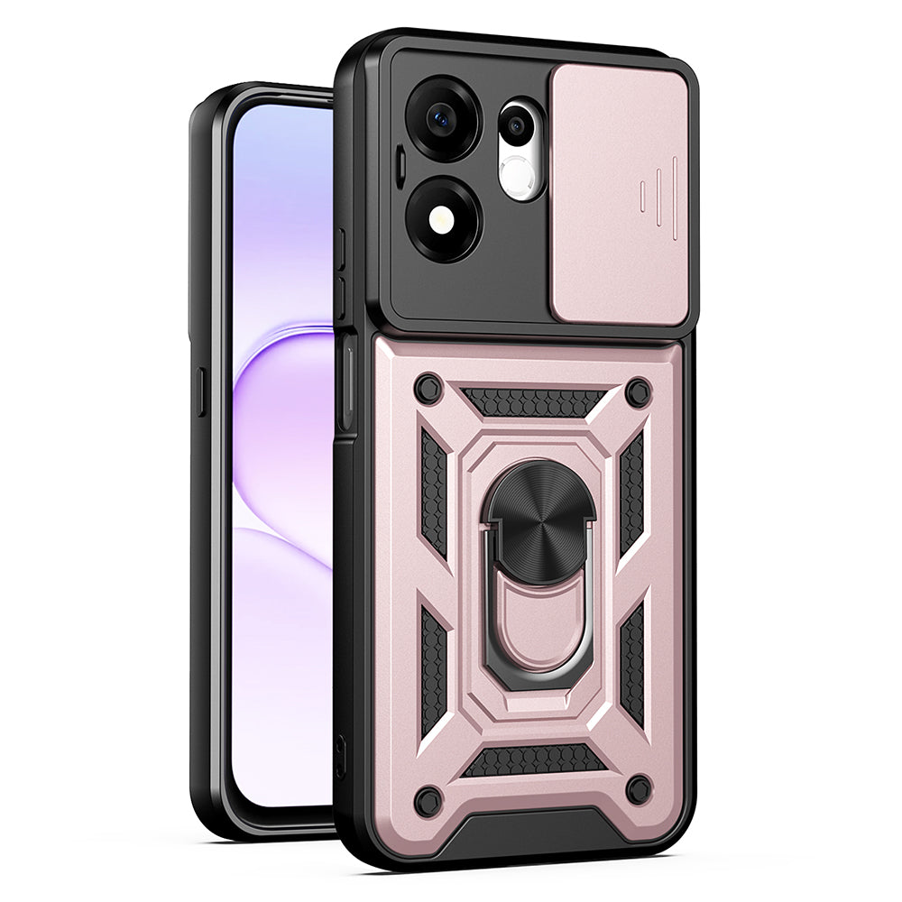 Futrola za Honor 600 Smart, Techsuit, CamShield, Roze Zlatna