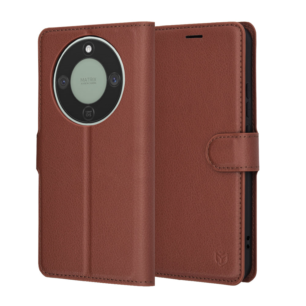 Futrola za Honor Magic8 Lite, Techsuit, Leather Folio, Braon
