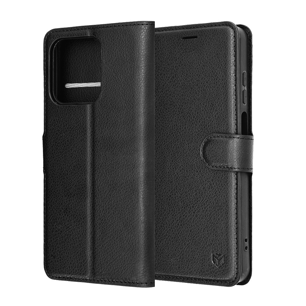 Futrola za Honor X5c Plus, Techsuit, Leather Folio, Crna