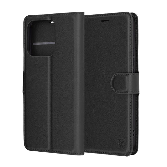 Futrola za Honor X8c, Techsuit, Leather Folio, Crna