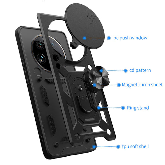 Futrola za Honor X9c / Magic7 Lite, Techsuit, CamShield, Crna