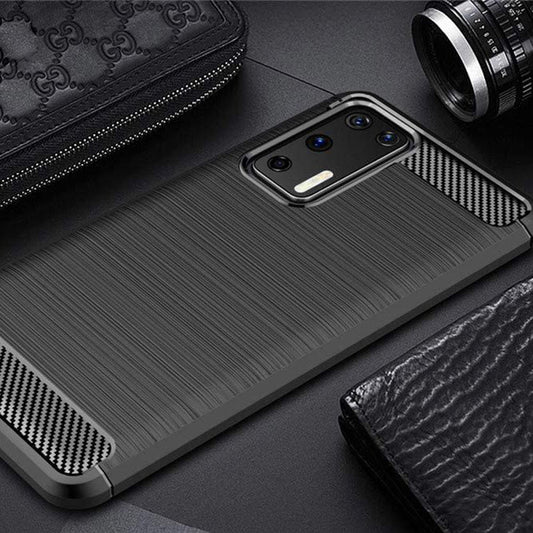 Futrola za Huawei P40 Pro, Techsuit, Karbon, Crna