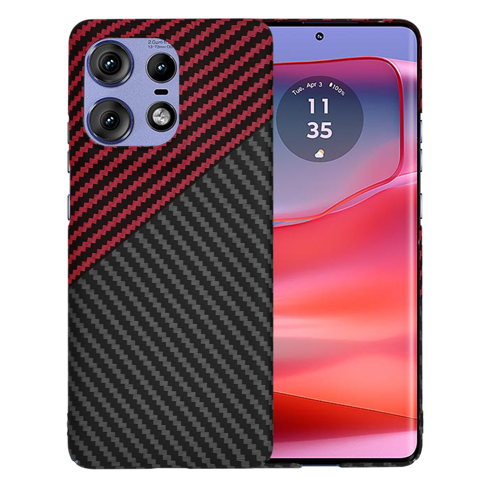 Futrola za Motorola Edge 50 Pro, Techsuit, Carbonite FiberShell, Crno Crvena