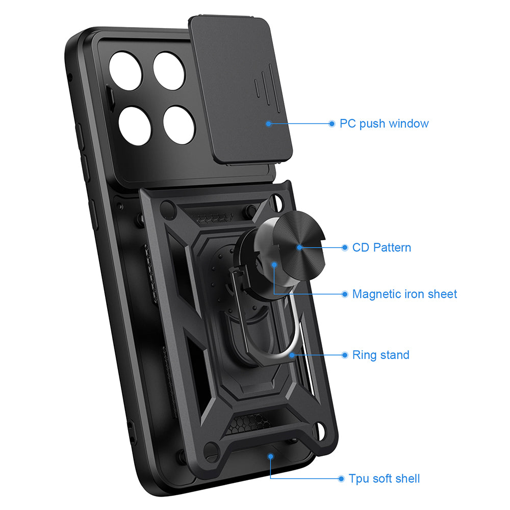 Futrola za Motorola Edge 70 Fusion, Techsuit, CamShield, Crna