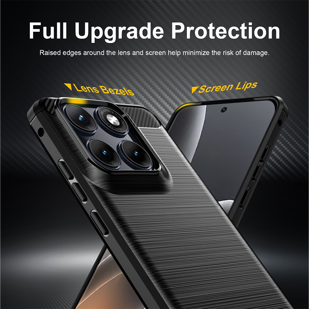 Futrola za Motorola Edge 70 Fusion, Techsuit, Karbon, Crna