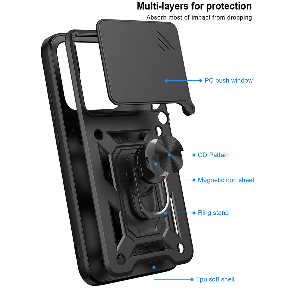 Futrola za Motorola Edge 70 Pro, Techsuit, CamShield, Crna