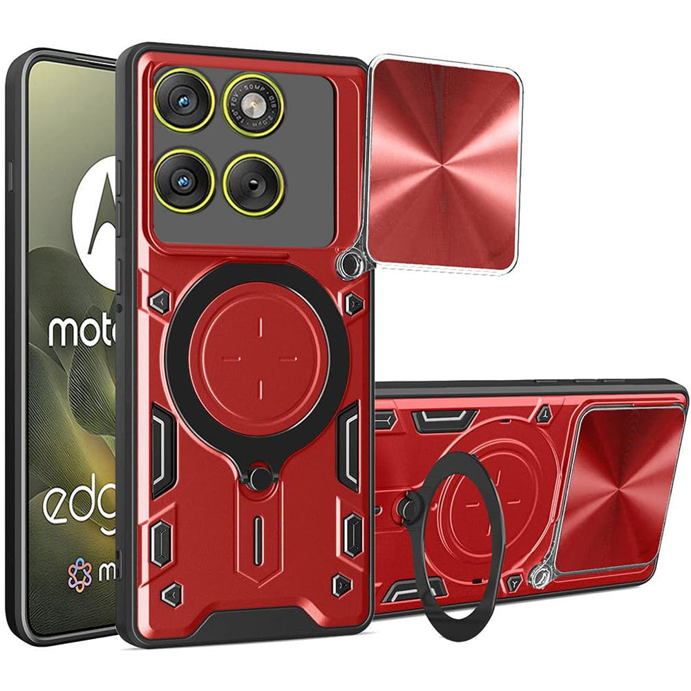 Futrola za Motorola Edge 70, Techsuit, CamGuard Pro, Crvena