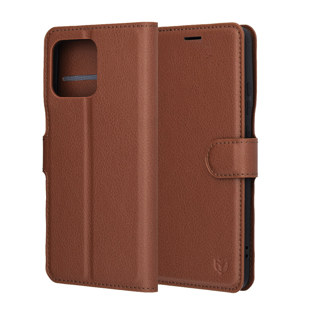 Futrola za Motorola Edge 70, Techsuit, Leather Folio, Braon