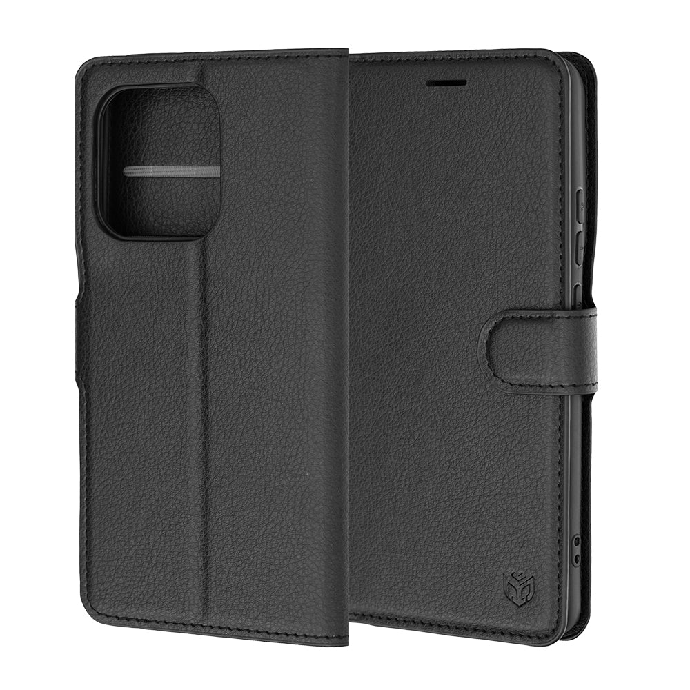 Futrola za Motorola Edge 70 Ultra / Signature, Techsuit, Leather Folio, Crna