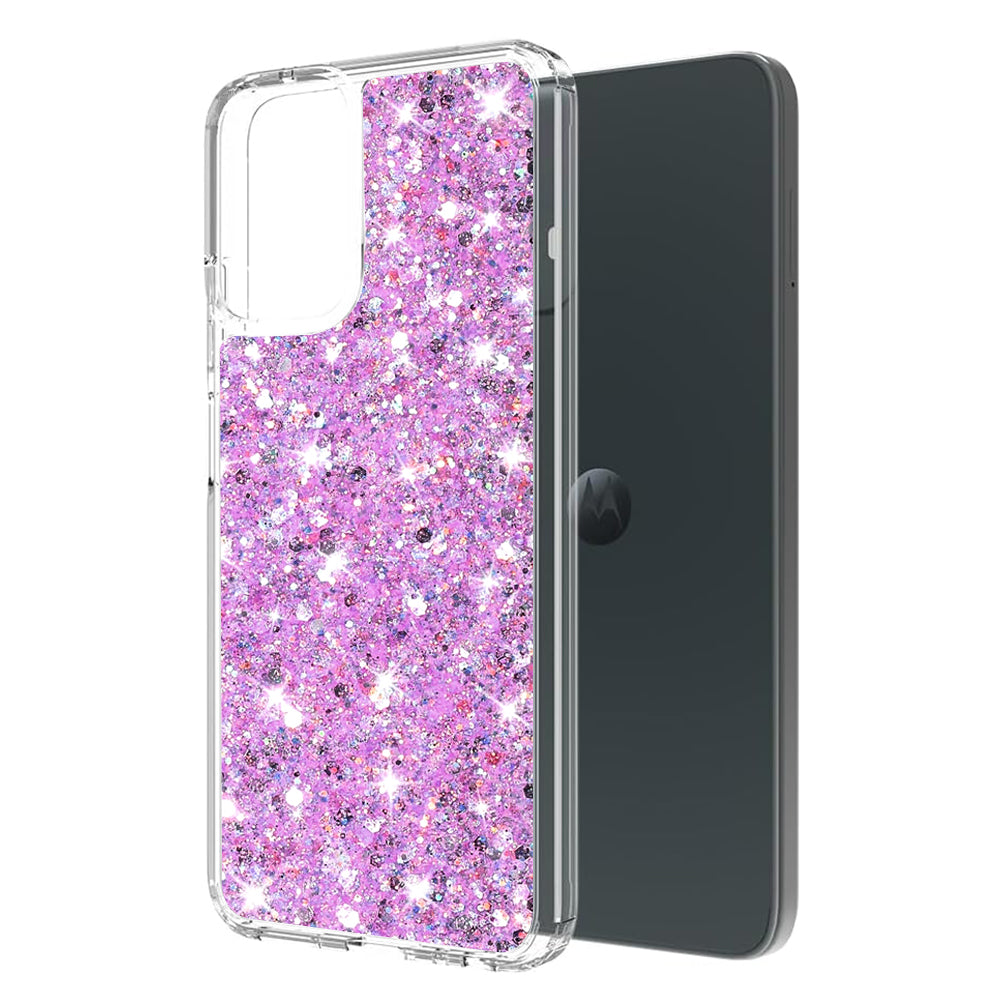 Futrola za Motorola Moto G14, Techsuit, Sparkly Glitter, Magenta