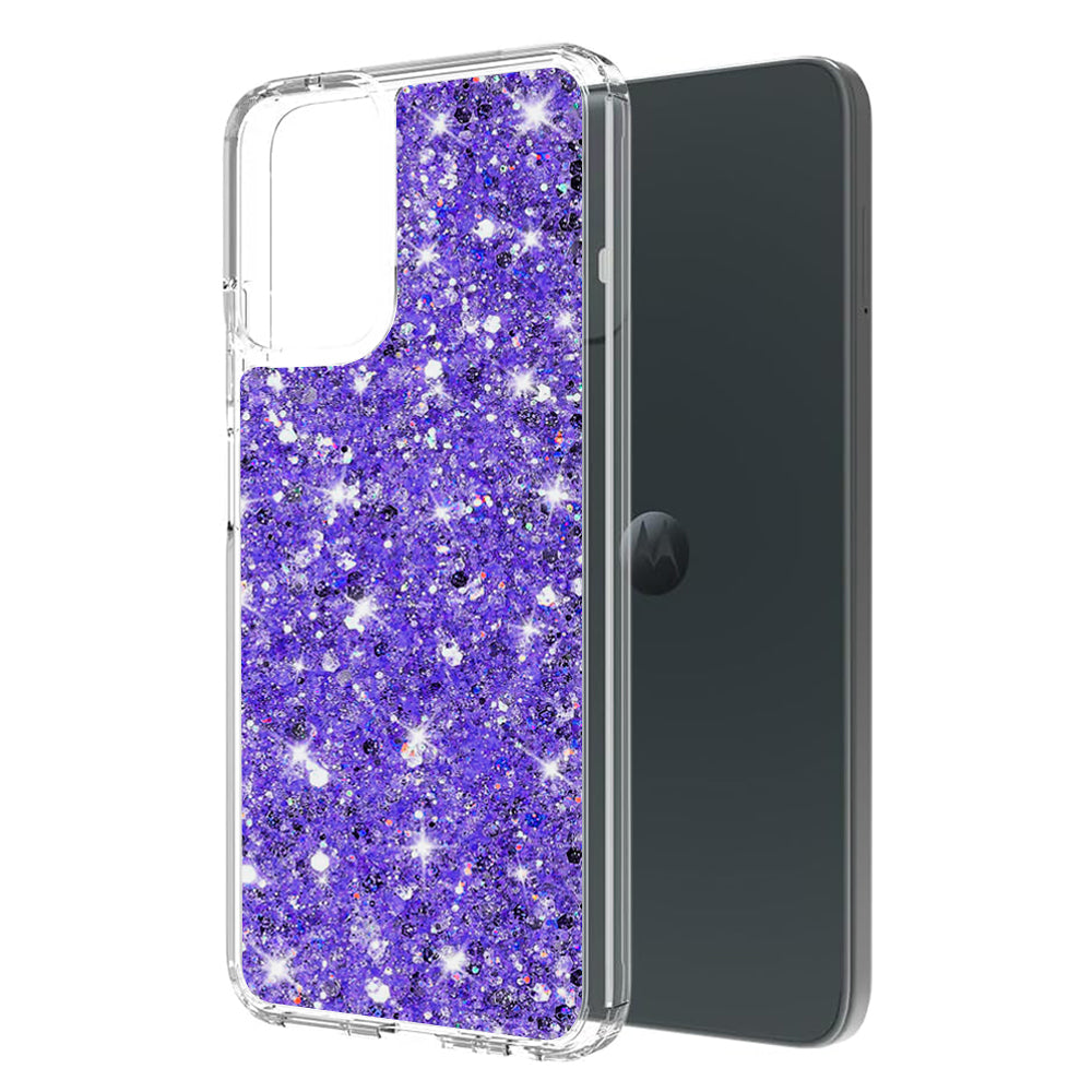 Futrola za Motorola Moto G14, Techsuit, Sparkly Glitter, Ljubičasta