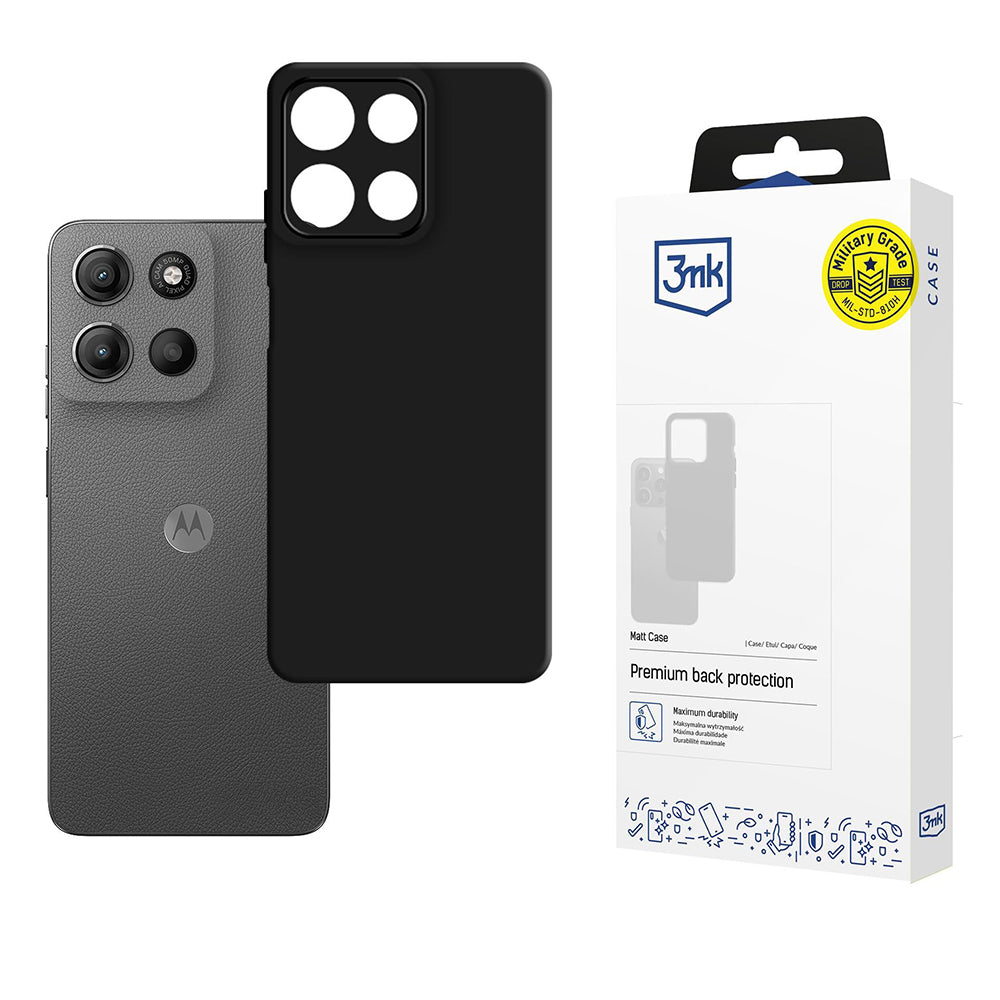 Futrola za Motorola Moto G15 / G15 Power, 3MK, Crna Mat