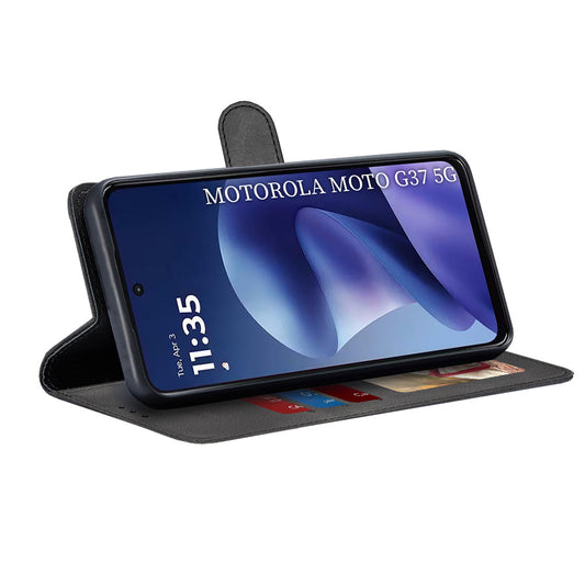 Futrola za Motorola Moto G47 / G37 Power / G37, Techsuit, Diary Book, Crna