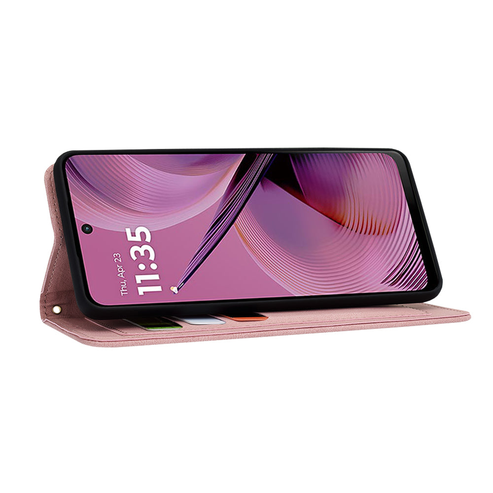 Futrola za Motorola Moto G55, Techsuit, FlipCraft, Roze