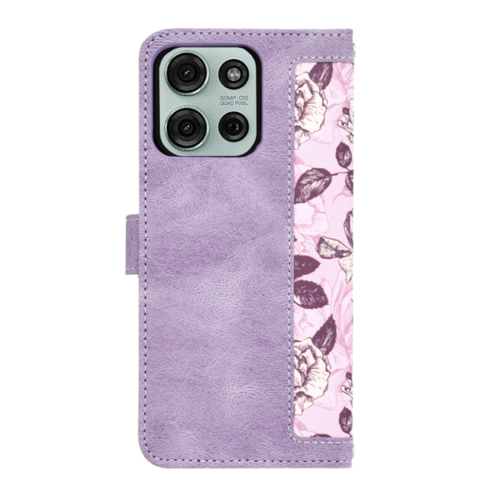 Futrola za Motorola Moto G75, Techsuit, FlipCraft, Ljubičasta