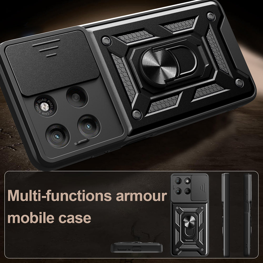 Futrola za Motorola Moto G77 / G67, Techsuit, CamShield, Crna