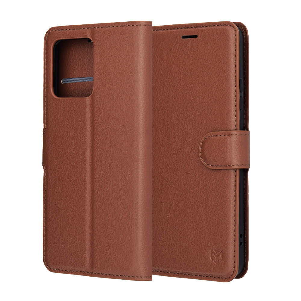 Futrola za Motorola Moto G86, Techsuit, Leather Folio, Braon