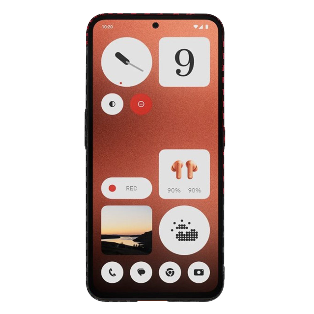 Futrola za Nothing CMF Phone 1, Techsuit, Carbonite FiberShell, Crno Crvena