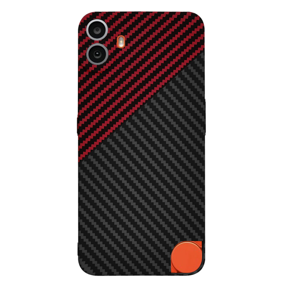 Futrola za Nothing CMF Phone 1, Techsuit, Carbonite FiberShell, Crno Crvena