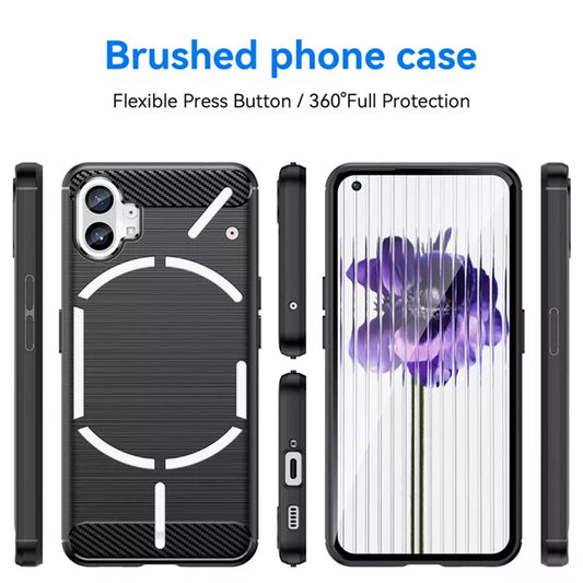 Futrola za Nothing Phone (1), Techsuit, Karbon, Crna