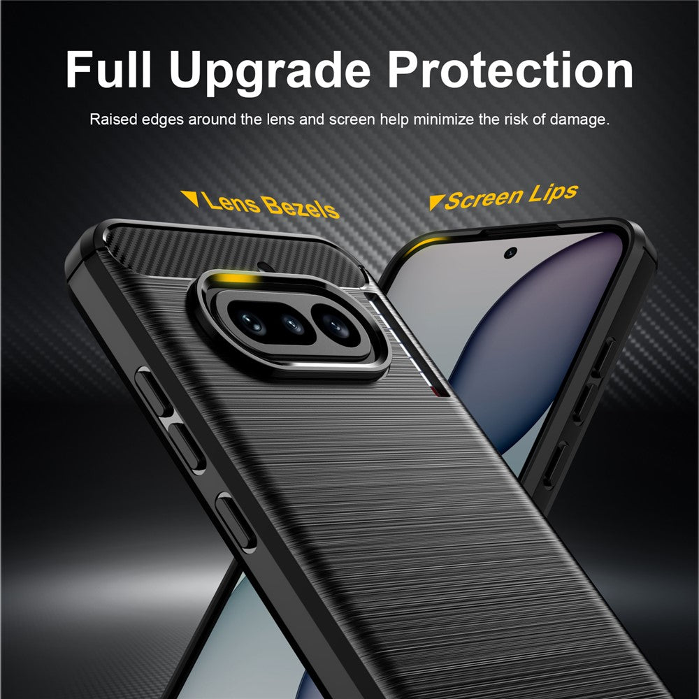 Futrola za Nothing Phone (4a), Techsuit, Karbon, Crna