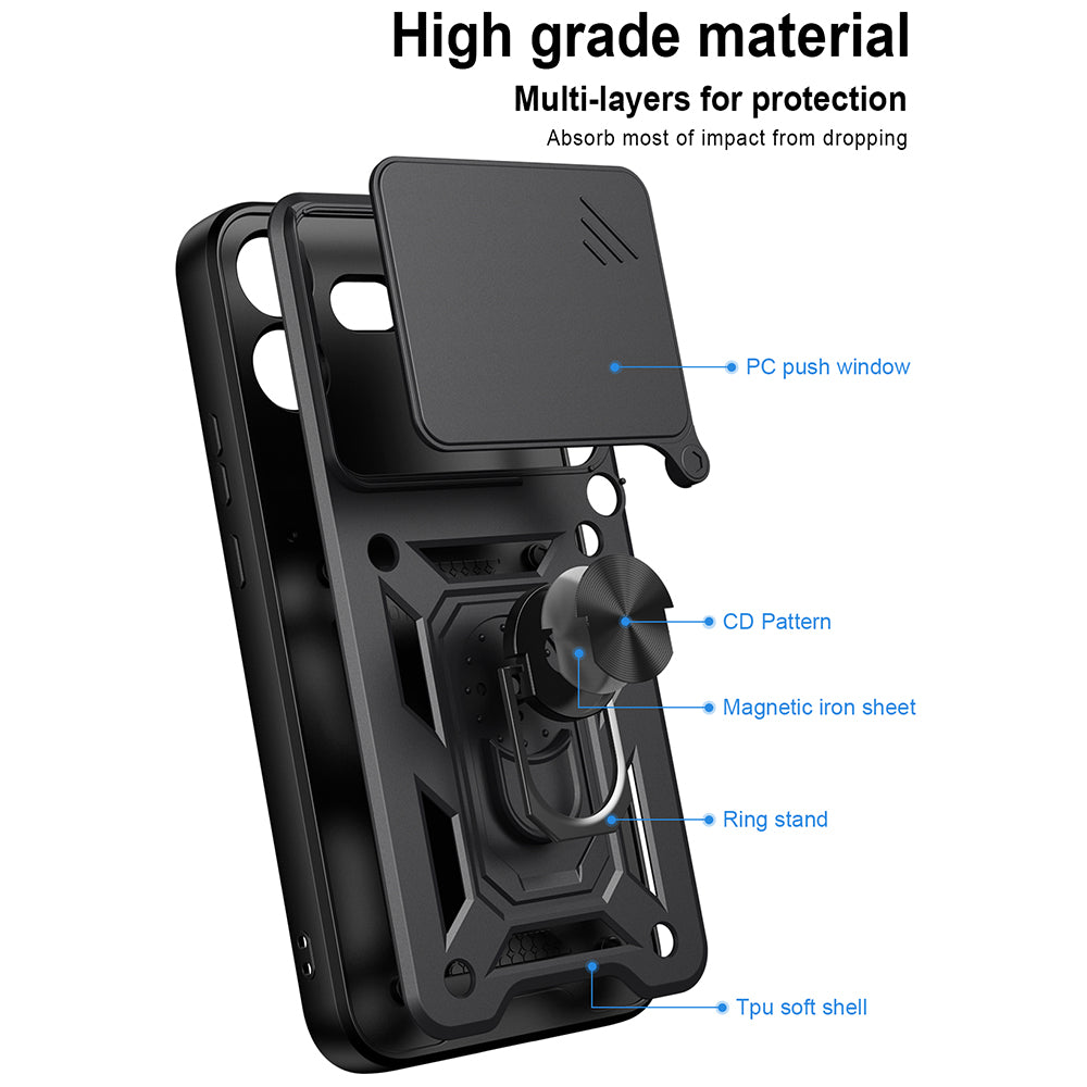 Futrola za Nothing Phone (4b), Techsuit, CamShield, Crna