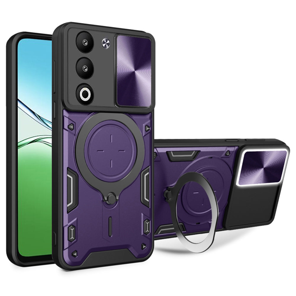 Futrola za Oppo A5 4G / A5 5G, Techsuit, CamGuard Pro, Ljubičasta