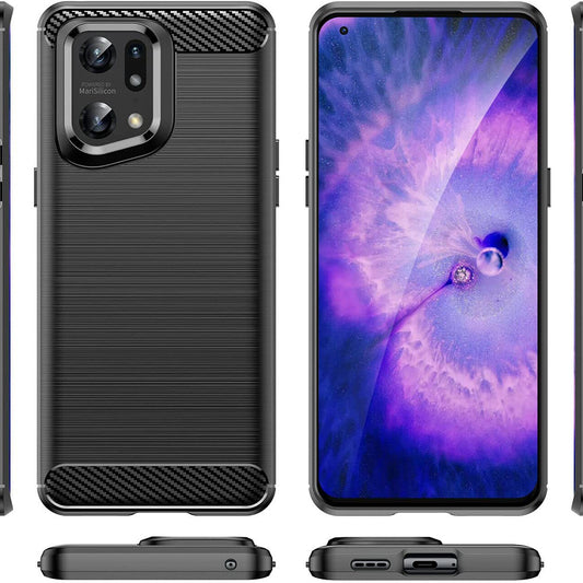 Futrola za Oppo Find X5 Pro, Techsuit, Karbon, Crna