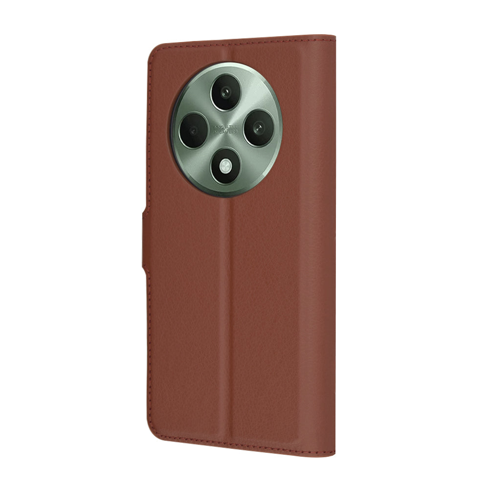 Futrola za Oppo Reno12 FS 5G / Reno12 FS 4G / Reno12 F 4G / Reno12 F, Techsuit, Leather Folio, Braon