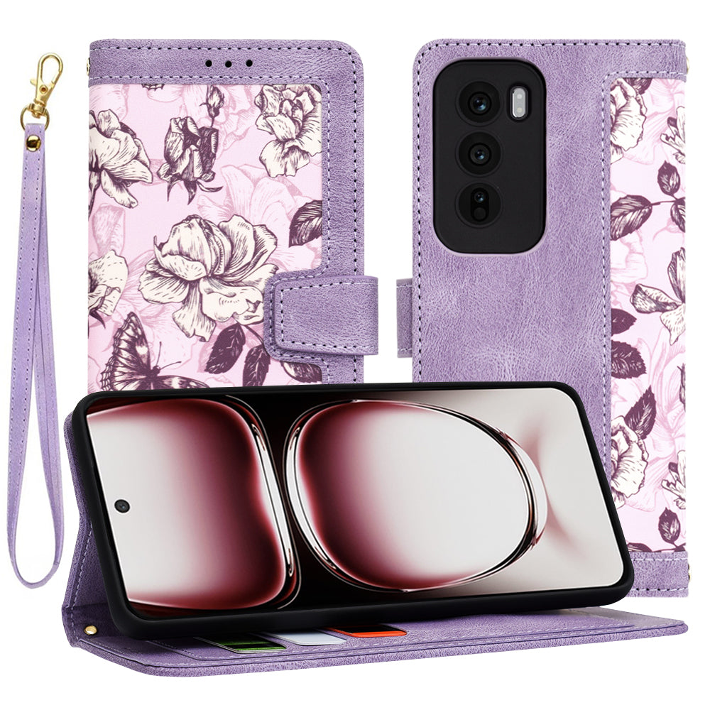 Futrola za Oppo Reno12 Pro, Techsuit, FlipCraft, Ljubičasta