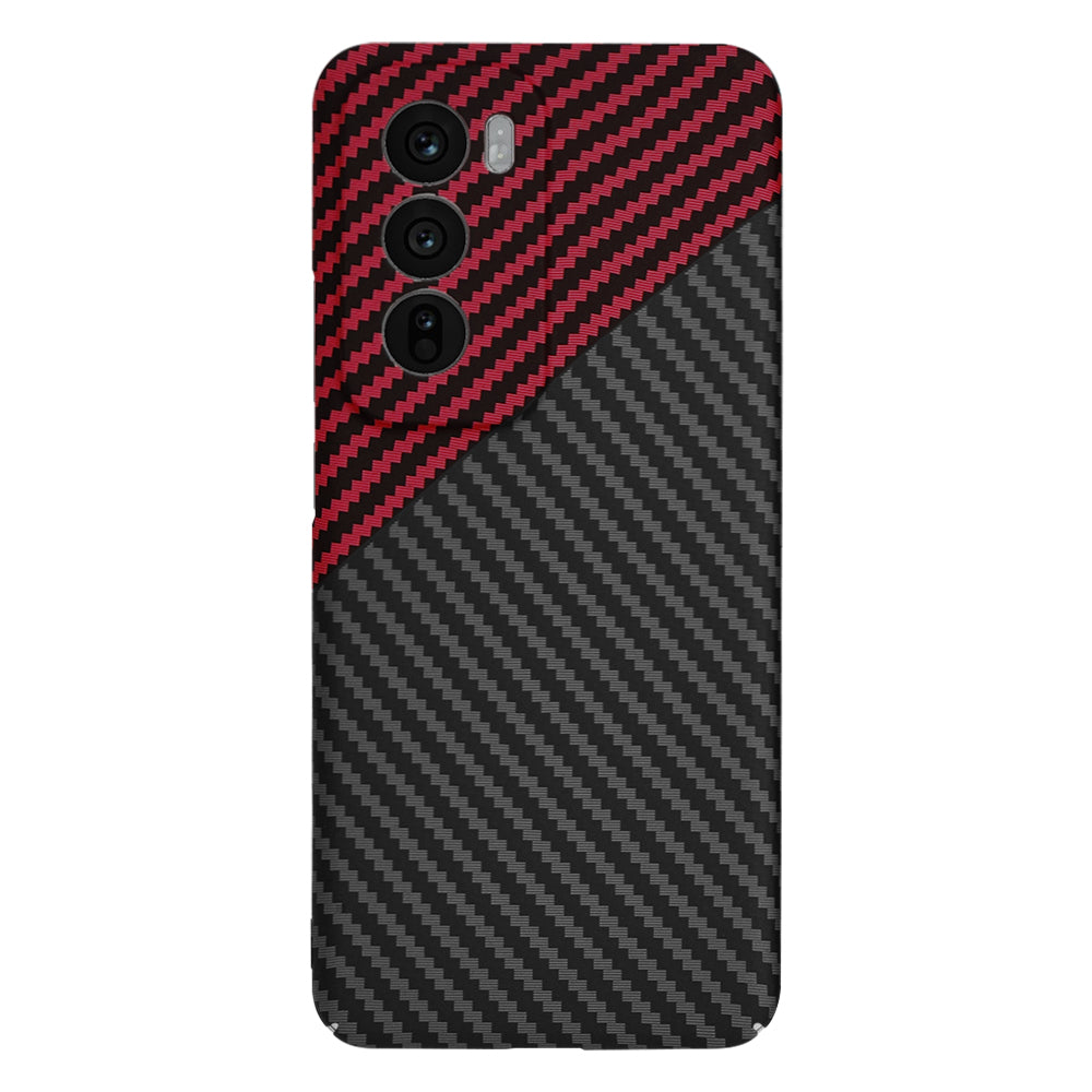 Futrola za Oppo Reno12, Techsuit, Carbonite FiberShell, Crno Crvena