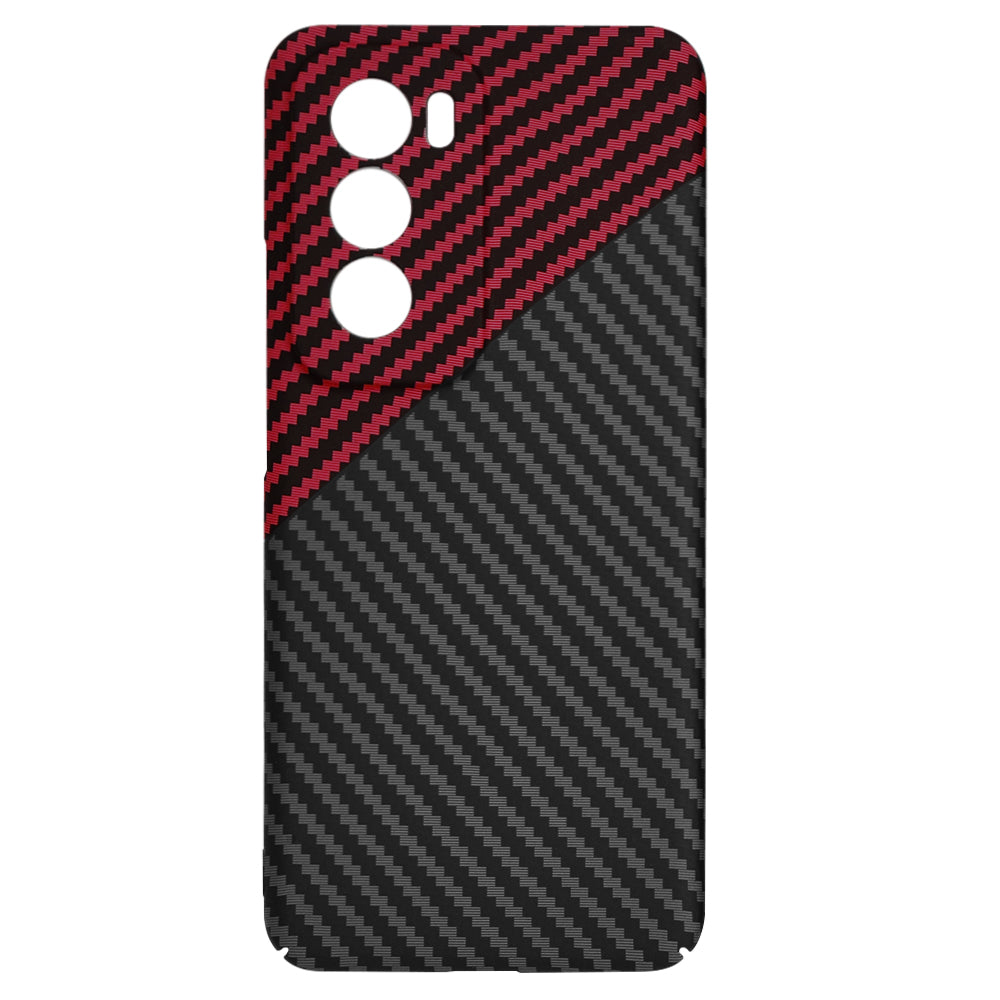 Futrola za Oppo Reno12, Techsuit, Carbonite FiberShell, Crno Crvena