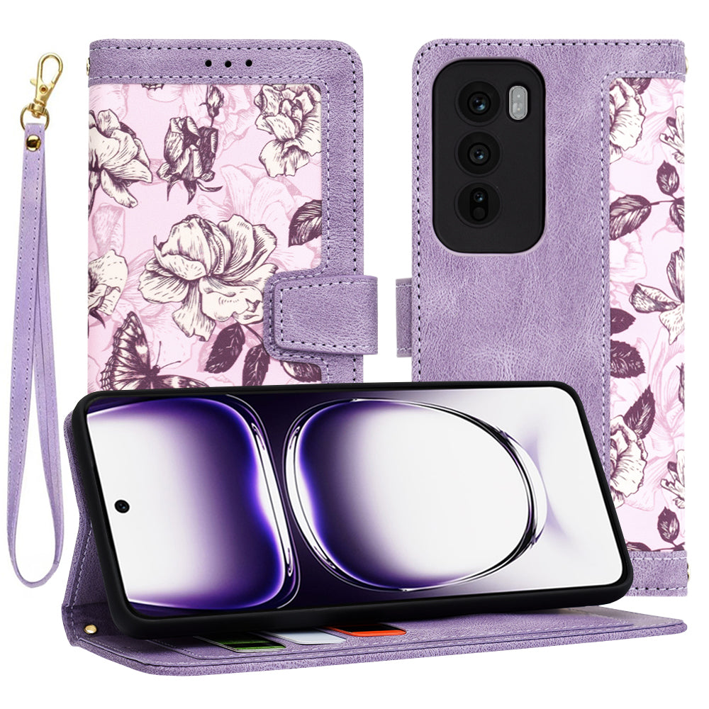 Futrola za Oppo Reno12, Techsuit, FlipCraft, Ljubičasta