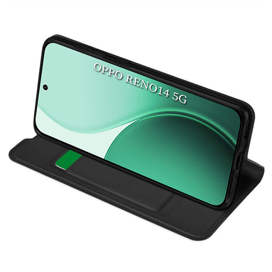 Futrola za Oppo Reno14, Techsuit, Magskin Book, Crna