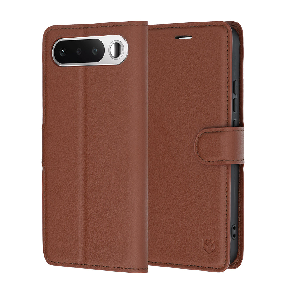 Futrola za Realme 16, Techsuit, Leather Folio, Braon