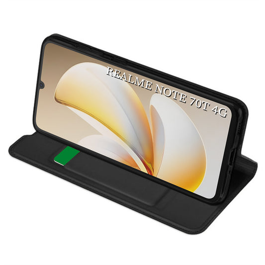 Futrola za Realme Note 70T, Techsuit, Magskin Book, Crna