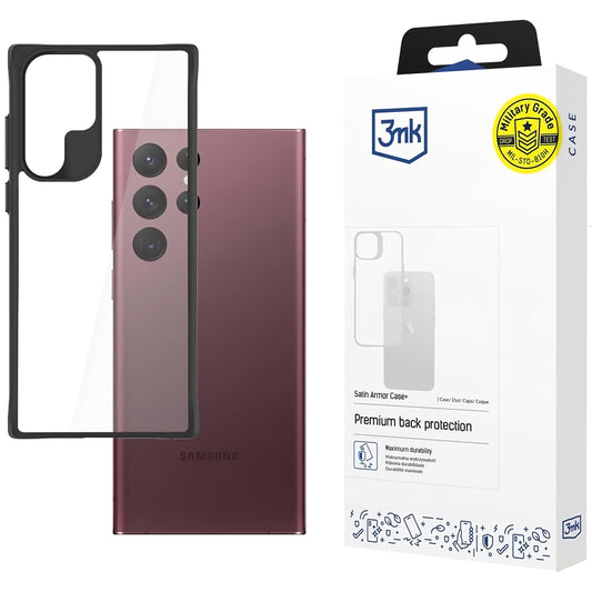 Futrola za Samsung Galaxy S22 Ultra 5G S908, 3MK, Satin Armor Case+, Providna