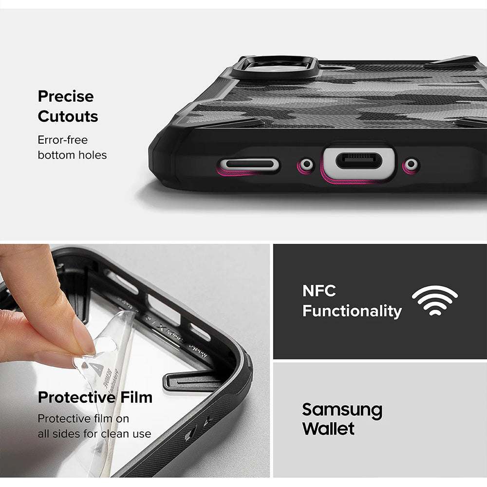 Futrola za Samsung Galaxy A56 A566 / A36 A366, Ringke, Fusion X Camo, Crna