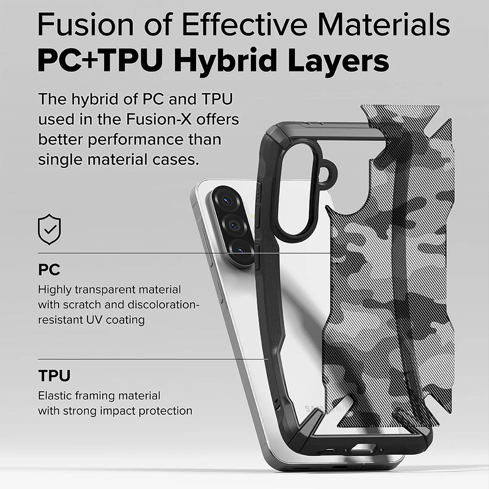 Futrola za Samsung Galaxy A56 A566 / A36 A366, Ringke, Fusion X Camo, Crna