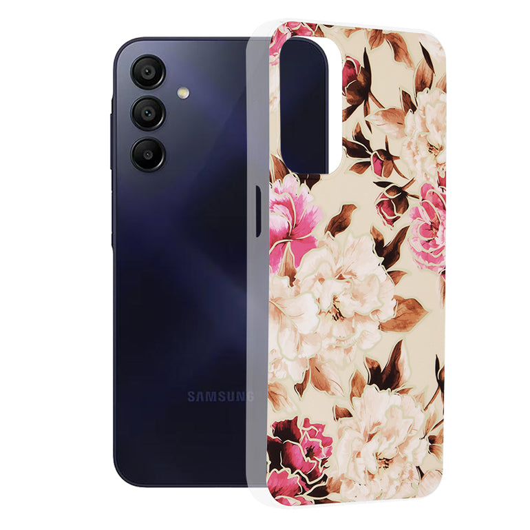 Futrola za Samsung Galaxy A15 5G A156 / A15 A155, Techsuit, Marble, Bež
