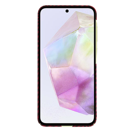 Futrola za Samsung Galaxy A35 5G A356, Techsuit, Carbonite FiberShell, Crvena