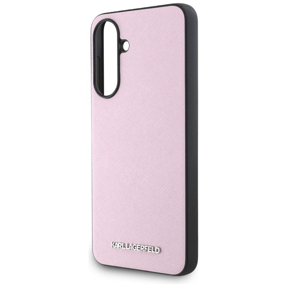 Futrola za Samsung Galaxy A56 A566, Karl Lagerfeld, Saffiano Metal Logo, Roze