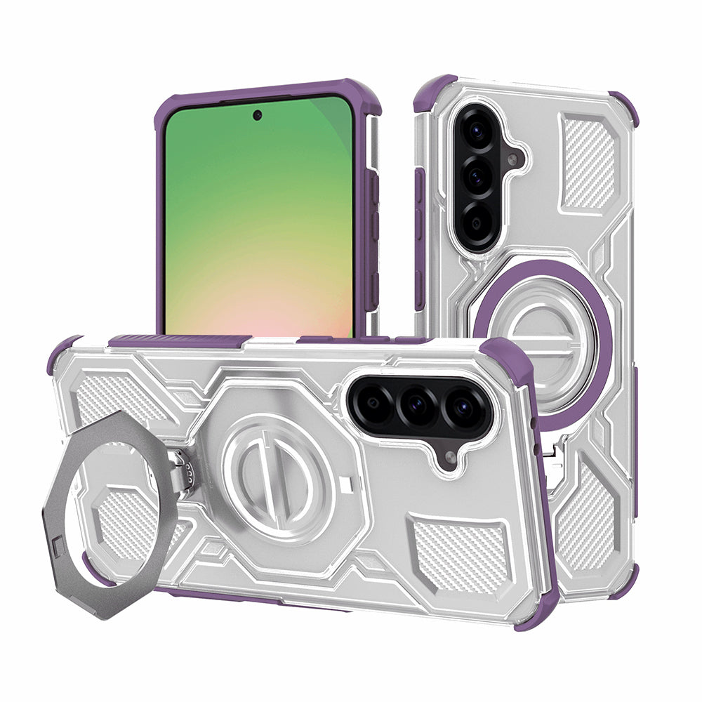 Futrola za Samsung Galaxy A56 A566, Techsuit, Carbon Shield Pro, Ljubičasta