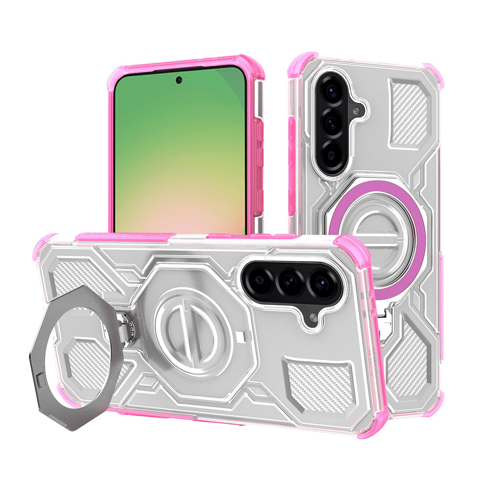 Futrola za Samsung Galaxy A56 A566, Techsuit, Carbon Shield Pro, Roze