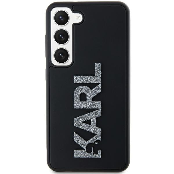 Futrola za Samsung Galaxy S23+ S916, Karl Lagerfeld, 3D Rubber Glitter Logo, Crna