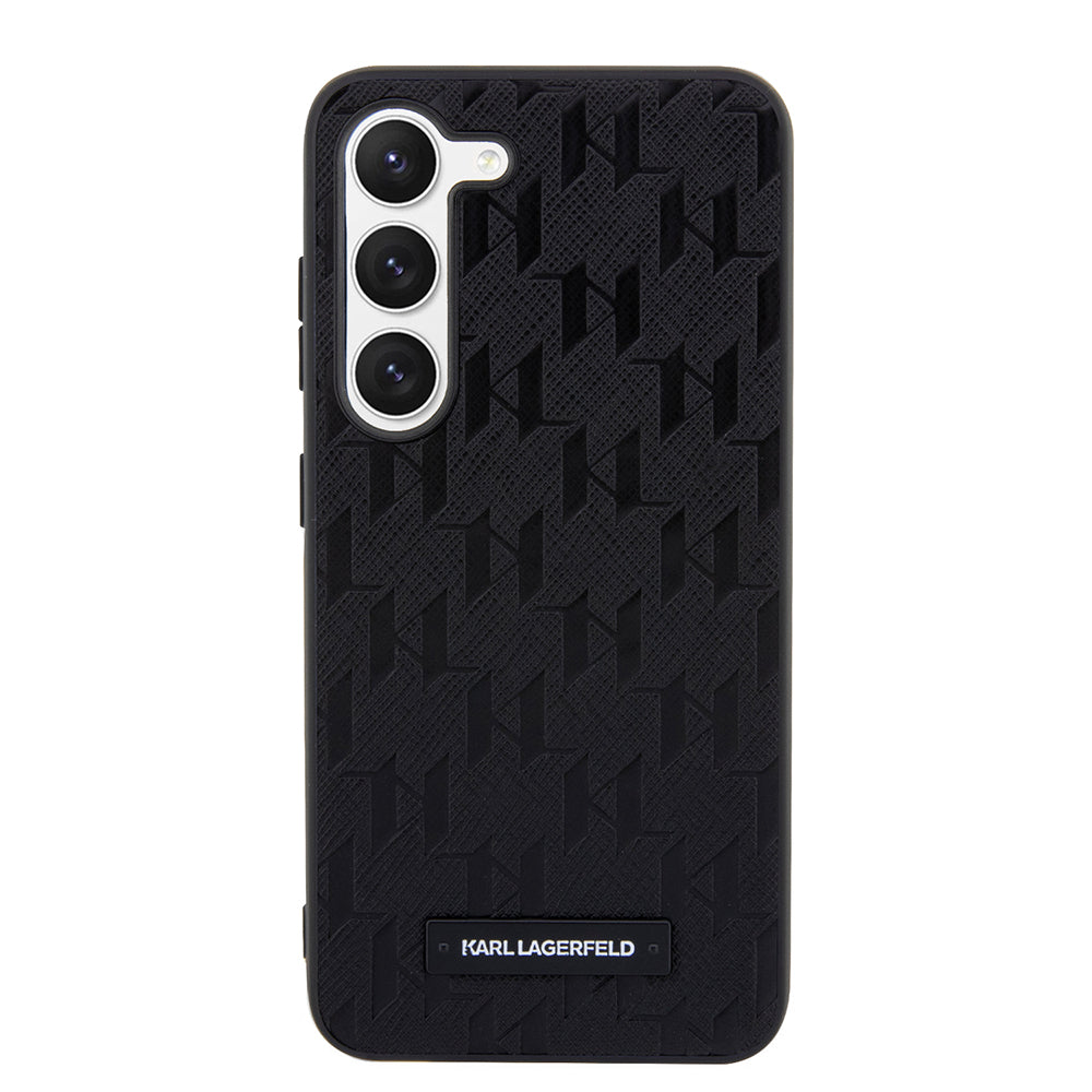 Futrola za Samsung Galaxy S23+ S916, Karl Lagerfeld, Saffiano Monogram Metal Logo, Crna